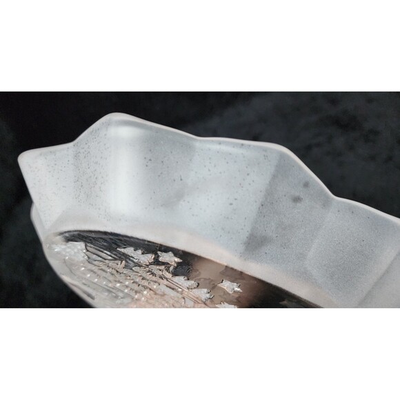 Vintage Mikasa Silent Night Crystal Tray - Small - Early 2000s - Frosted Edge - Picture 5 of 10